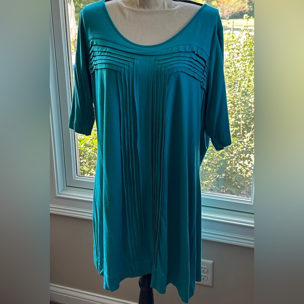 NWOT Simply Chloe Dao Teal Dress Tunic, Size XL‎
